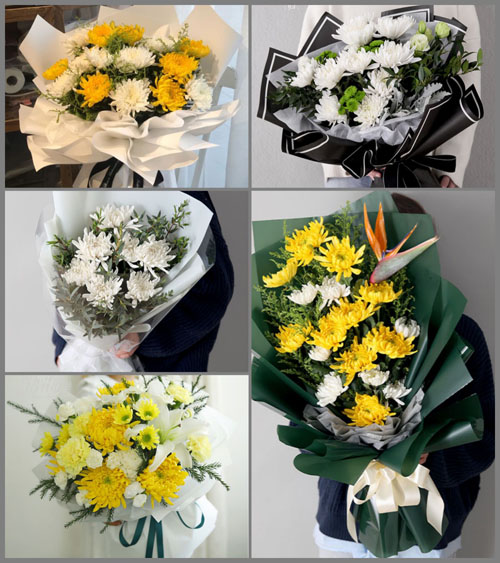 广东江门市鹤山市雅瑶镇古蚕村白事花束代送